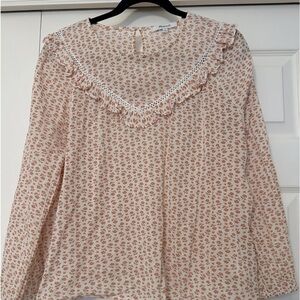 Madewell Ruffle-Yoke Prairie Top